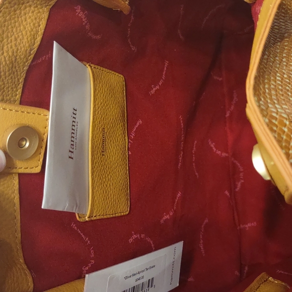 HAMMITT Oliver Medium Gold Apricot snake Shoulder Purse Handbag Pumpkin FALL NEW - Picture 7 of 11